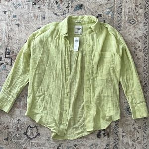 Abercrombie oversized button up shirt, size small.